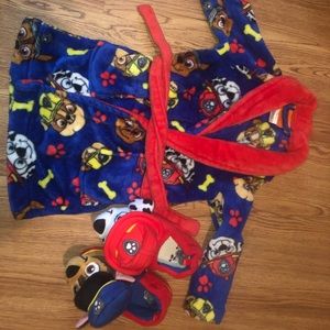 Paw patrol 3t robe and slippers